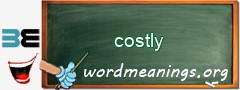 WordMeaning blackboard for costly